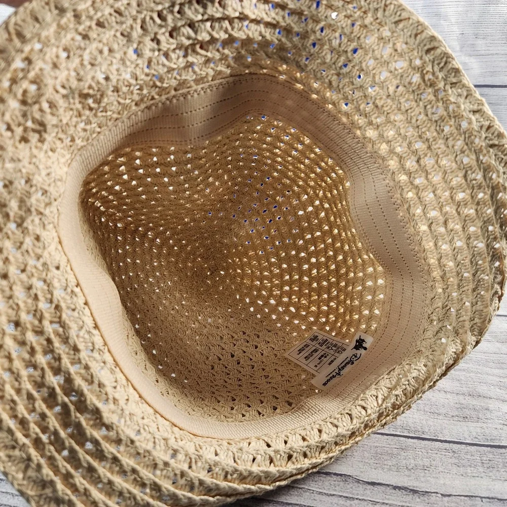 Disney Parks Mickey Mouse Lace Bow Straw Cloche Sun Hat Beige Adult 57cm